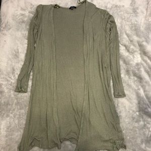 Olive green cardigan